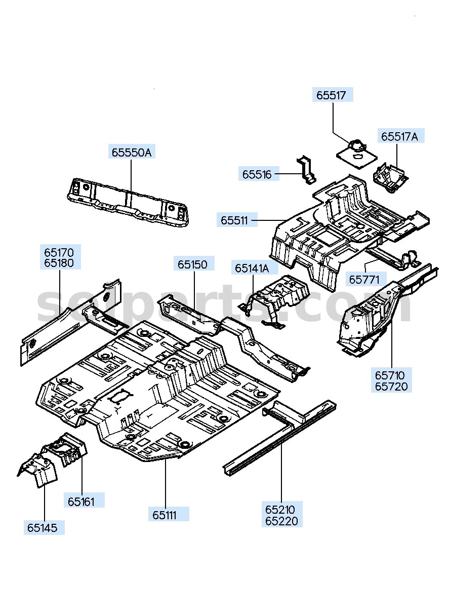 Genuine PANEL ASSY-SIDE SILL INNER,LH for Hyundai Sonata #65170C1000