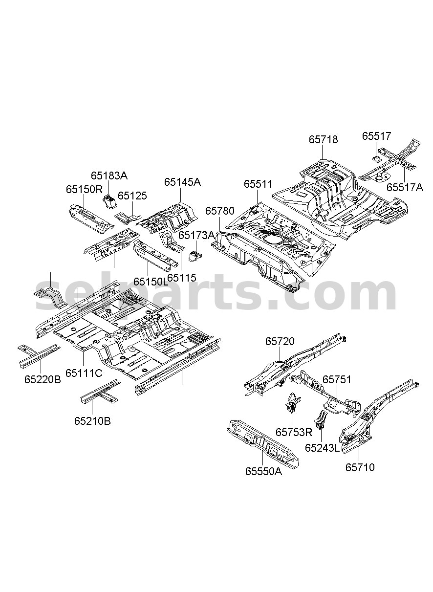 Genuine BRACKET ASSY-F/TANK MTG,LH for Kia Sportage #65617D3000