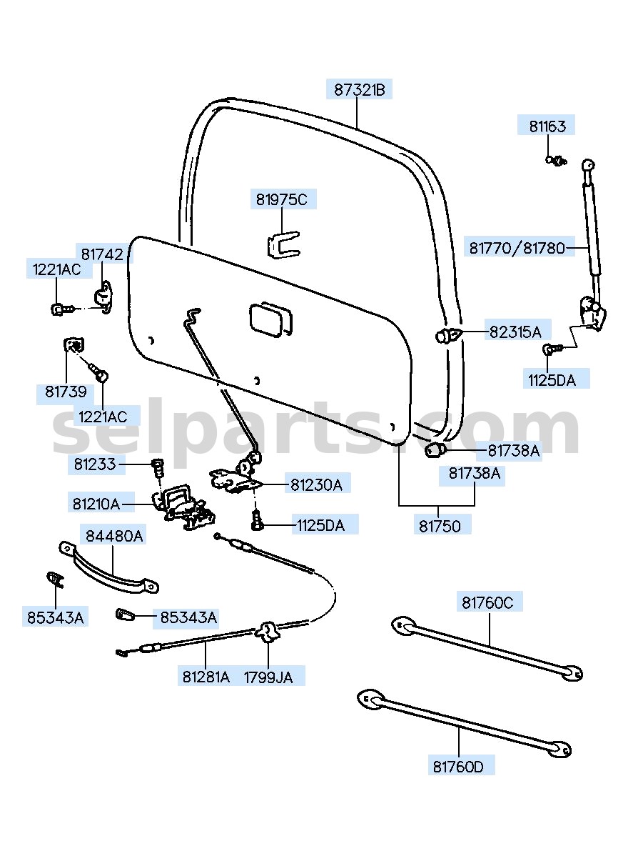 Genuine HINGE ASSY-TRUNK LID,LH for Kia K5 #69910L2000