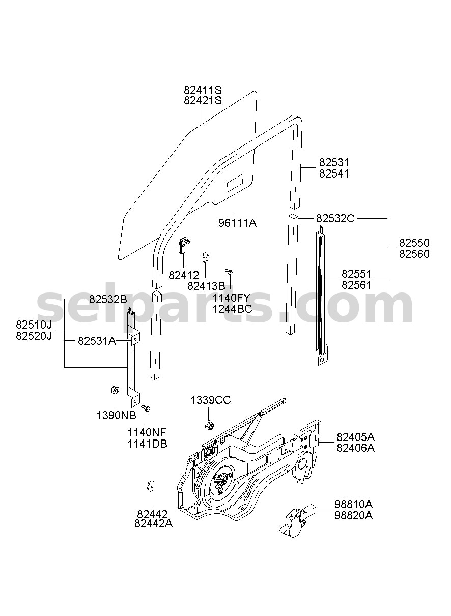 Genuine G/HOLDER ASSY-O/S RR VIEW,LH for Kia K5 #87611D4010
