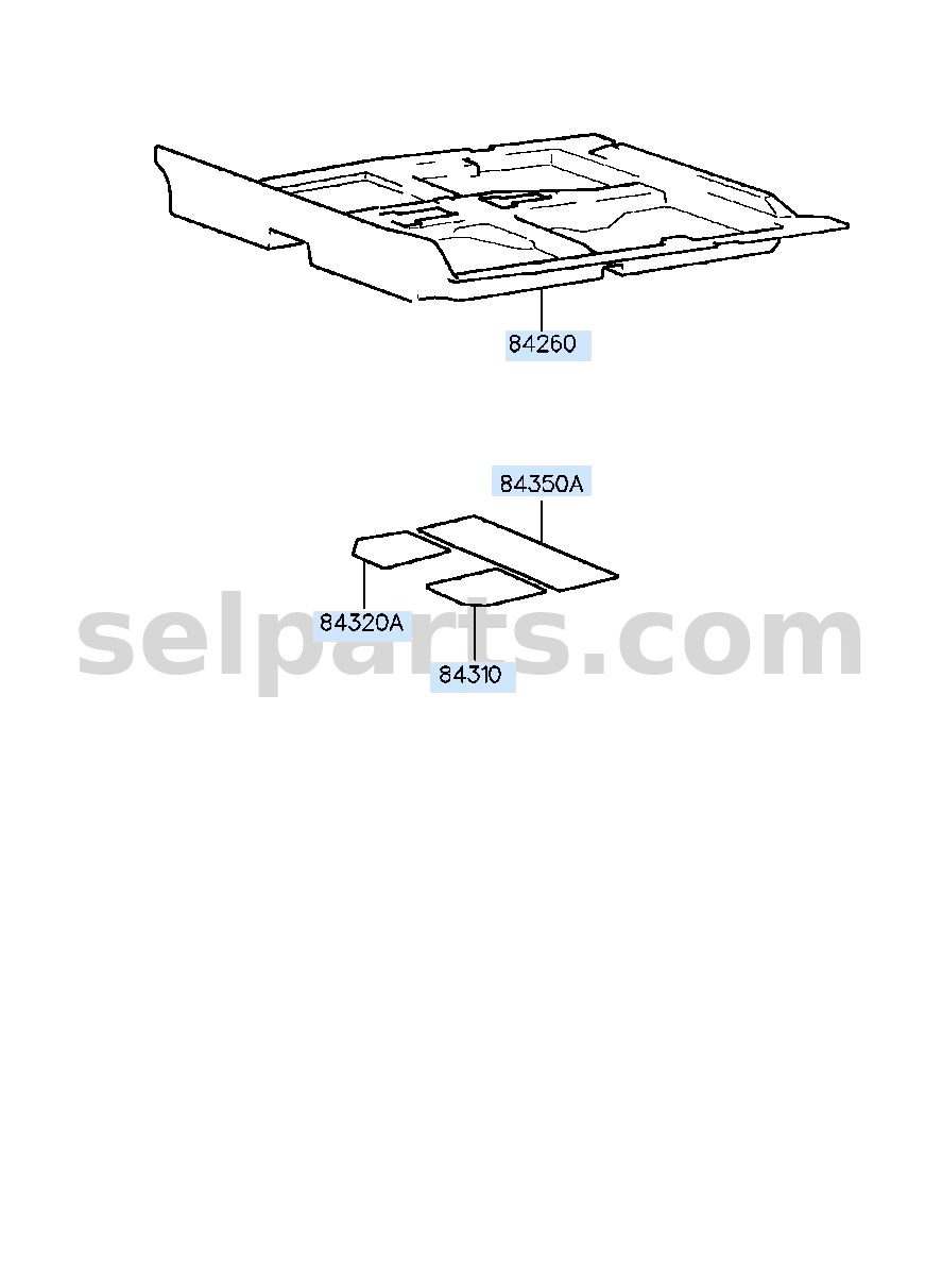 Genuine MAT-FRONT FLOOR,RH for Hyundai Sonata #84320C1000TRY
