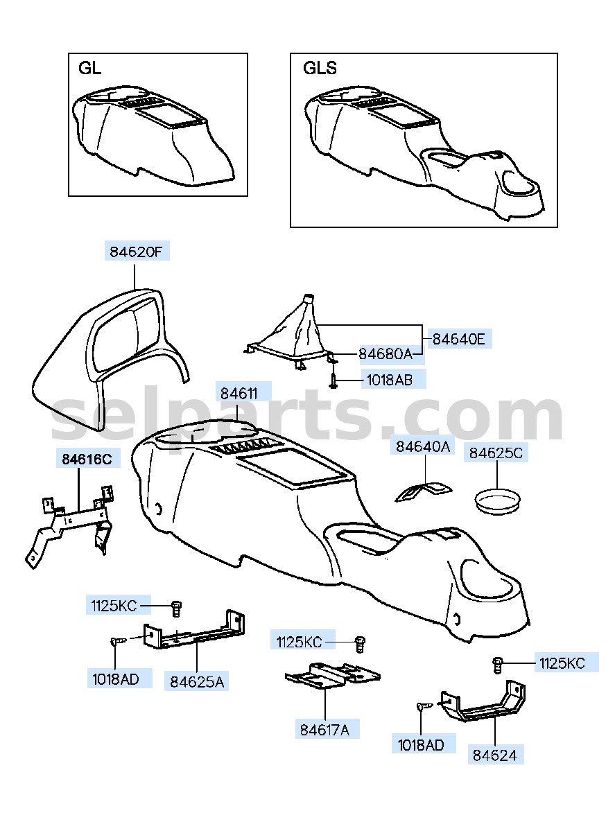 Genuine BRACKET-CONSOLE CTR MTG for Hyundai Sonata #84634C1400