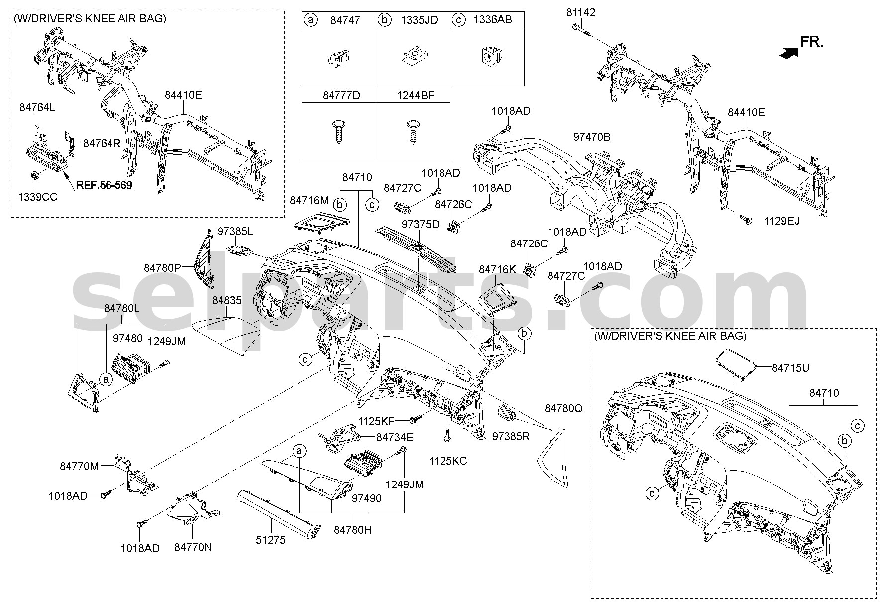 Genuine GARNISH for Hyundai Sonata #84796C1000TRY