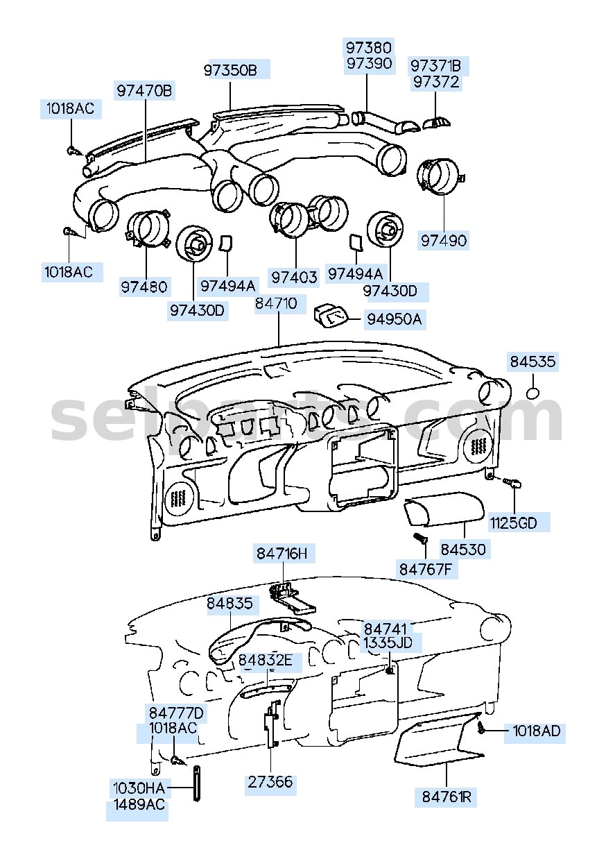 Genuine PANEL ASSY-CLUSTER FACIA,FRT for Hyundai Sonata #84835C1000TRY