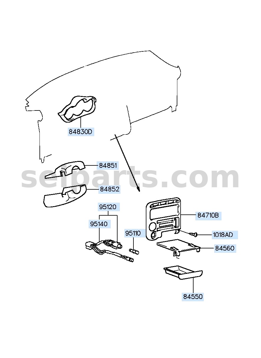 Genuine SHROUD-STEERING COLUMN LWR for Hyundai Sonata #84852C1200TRY