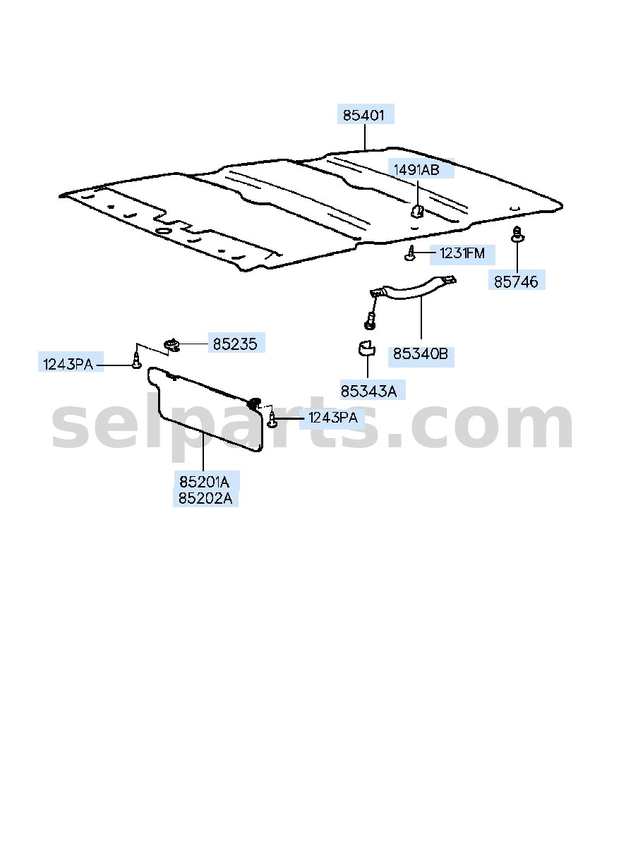 Genuine SUNVISOR ASSY,LH for Hyundai Sonata #85201C1070TTX