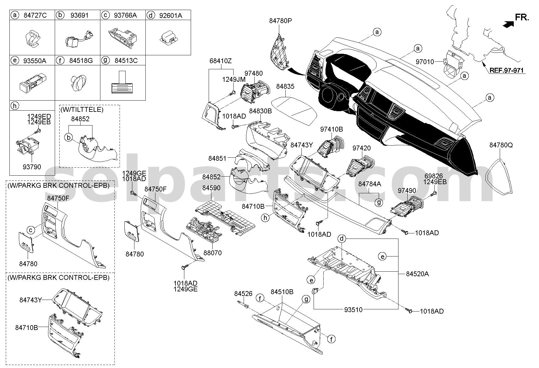 Genuine HANDLE ASSY-DOOR INSIDE,RH for Kia K5 #82620L2010SA1
