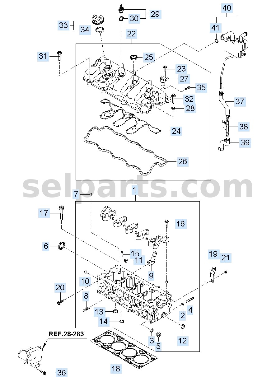 Genuine PAD-ROOF NO.5 for Kia Sportage #853051D400