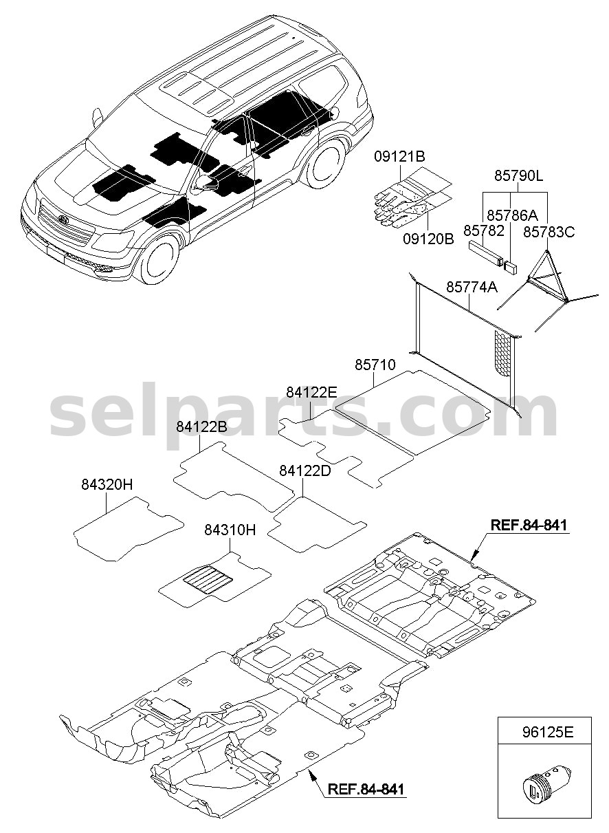 Genuine NET ASSY - LUGGAGE for Kia MOHAVE 16 (2016-2019) #857902J000