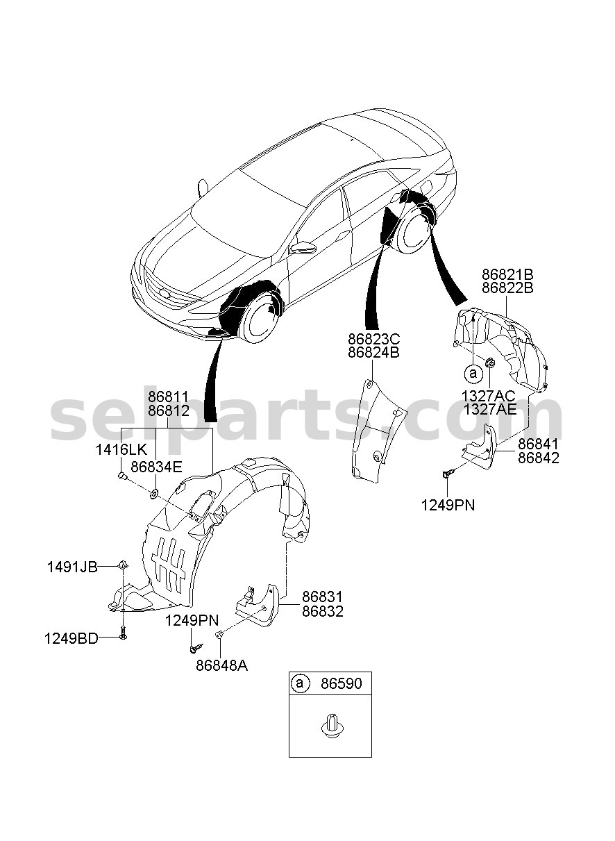 Genuine BEARING PAIR SET-C/ROD for Kia K5 #230602A937