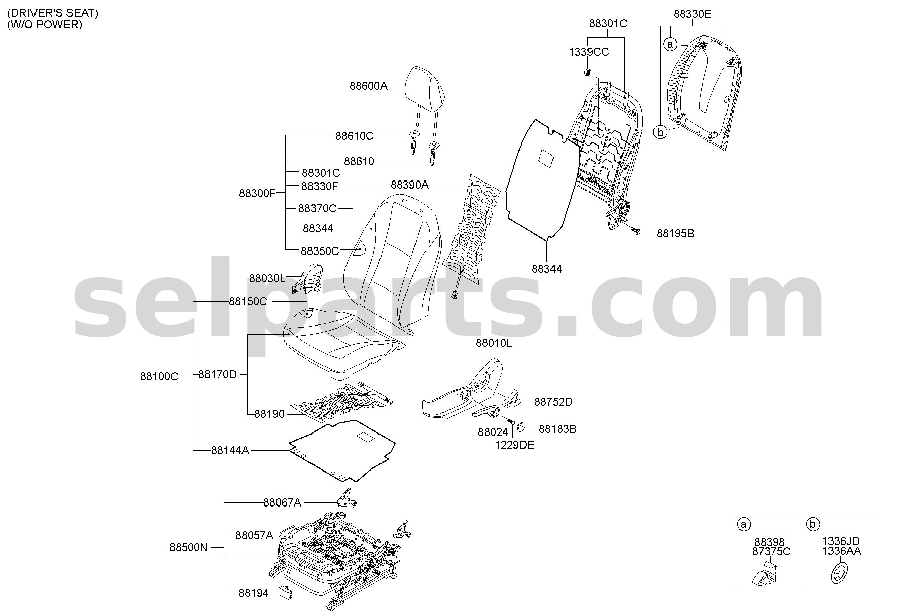 Genuine SHIELD COVER-FR SEAT DRIVE INR for Hyundai Sonata #88183C1000TRY