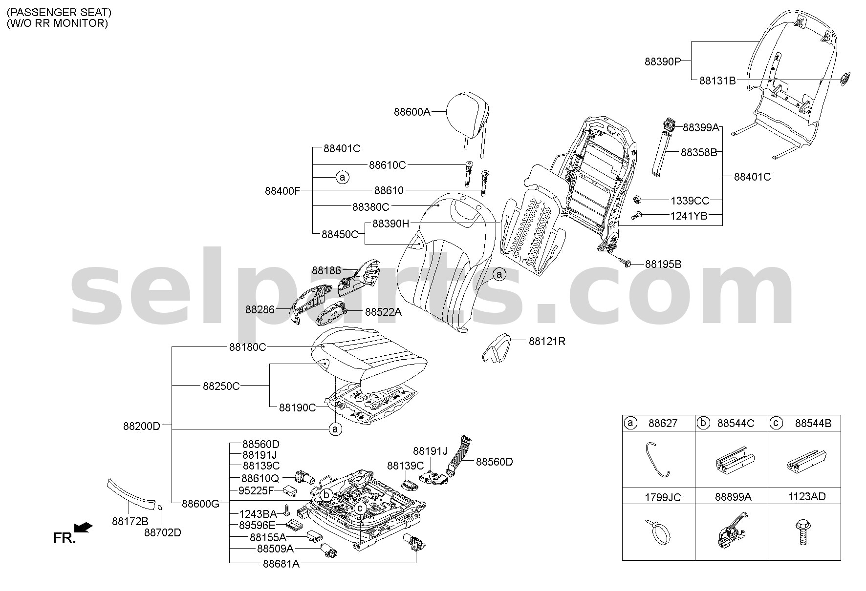 Genuine DUCT ASSY-SEAT BACK for Hyundai Sonata #88395C1000