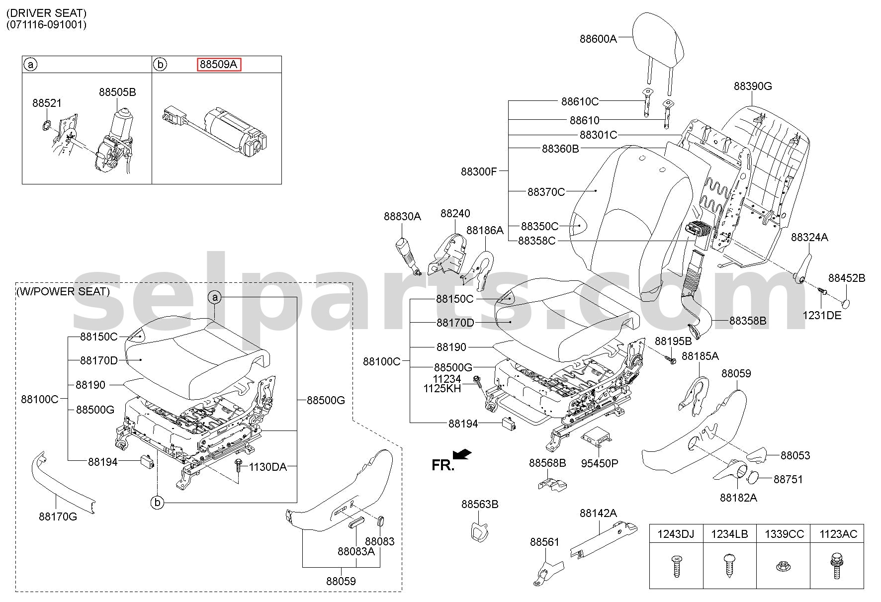 Genuine MOTOR ASSY - SLIDE for Kia MOHAVE 16 (2016-2019) #885092J000