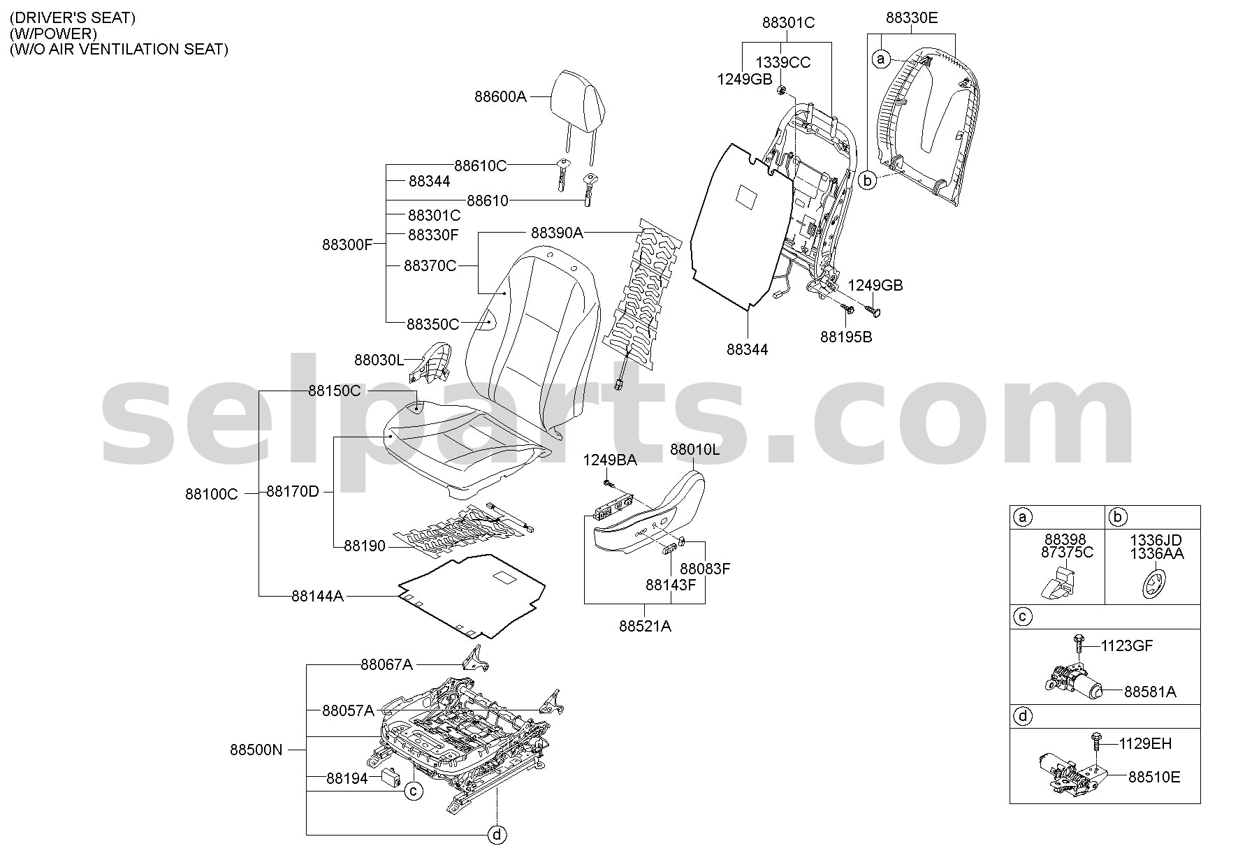 Genuine TILT MOTOR ASSY-LH for Hyundai Sonata #88583C1100