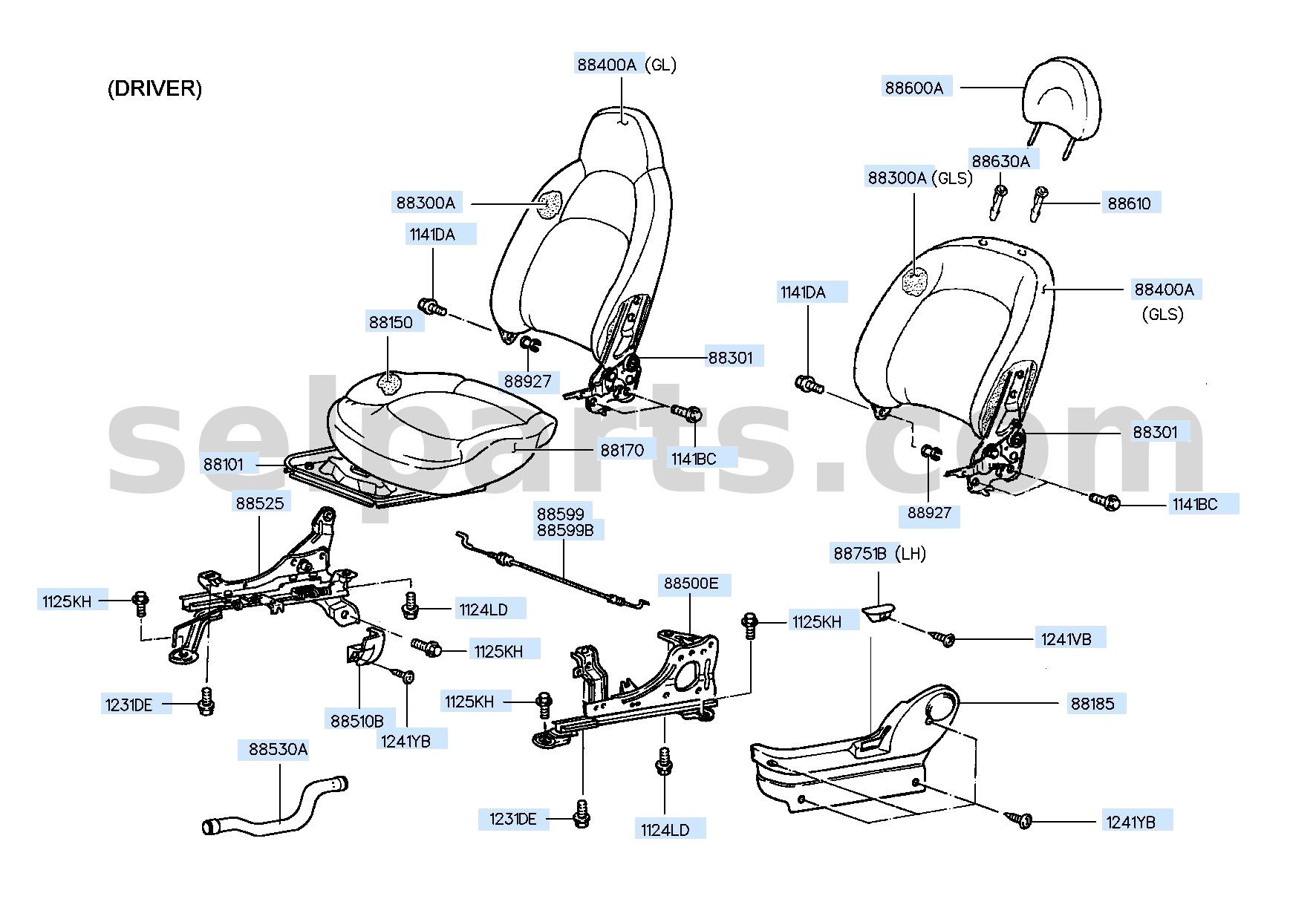 Genuine COVER-FR DR O/S HDL LH for Kia K5 #82652D4020ABT