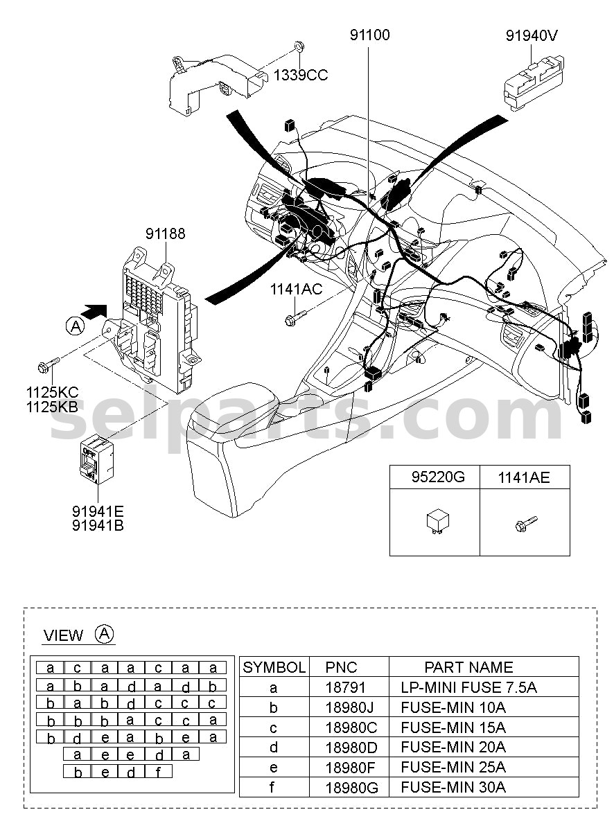 Genuine BOX ASSY-ICM RELAY for Hyundai Sonata #919403X100