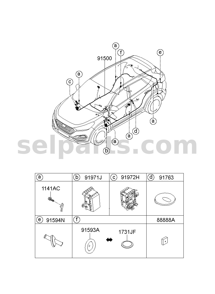 Genuine PROTECTOR-MULTI BOX,RH for Hyundai Sonata #91971E6300