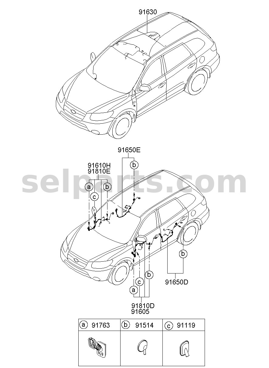 Genuine GROMMET-FRONT DOOR for Kia Sportage #919803K040