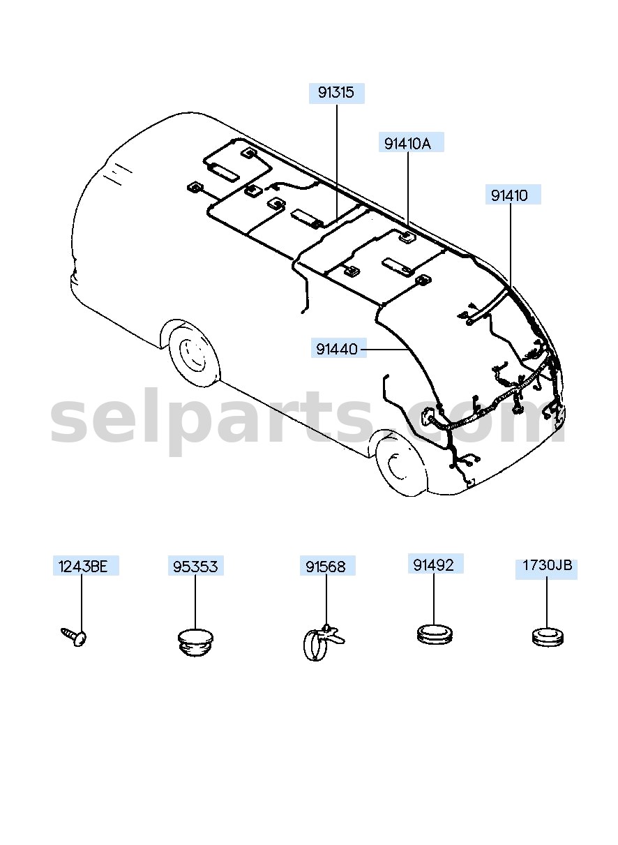 Genuine GROMMET for Kia Sportage #9198126030