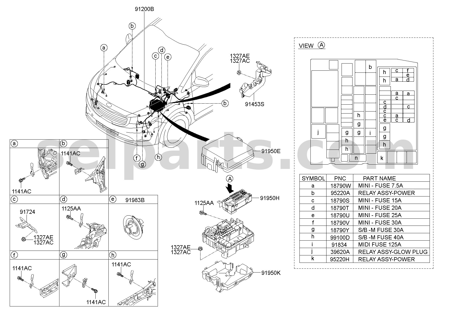 Genuine GROMMET-DASH for Hyundai Palisade #919814N000