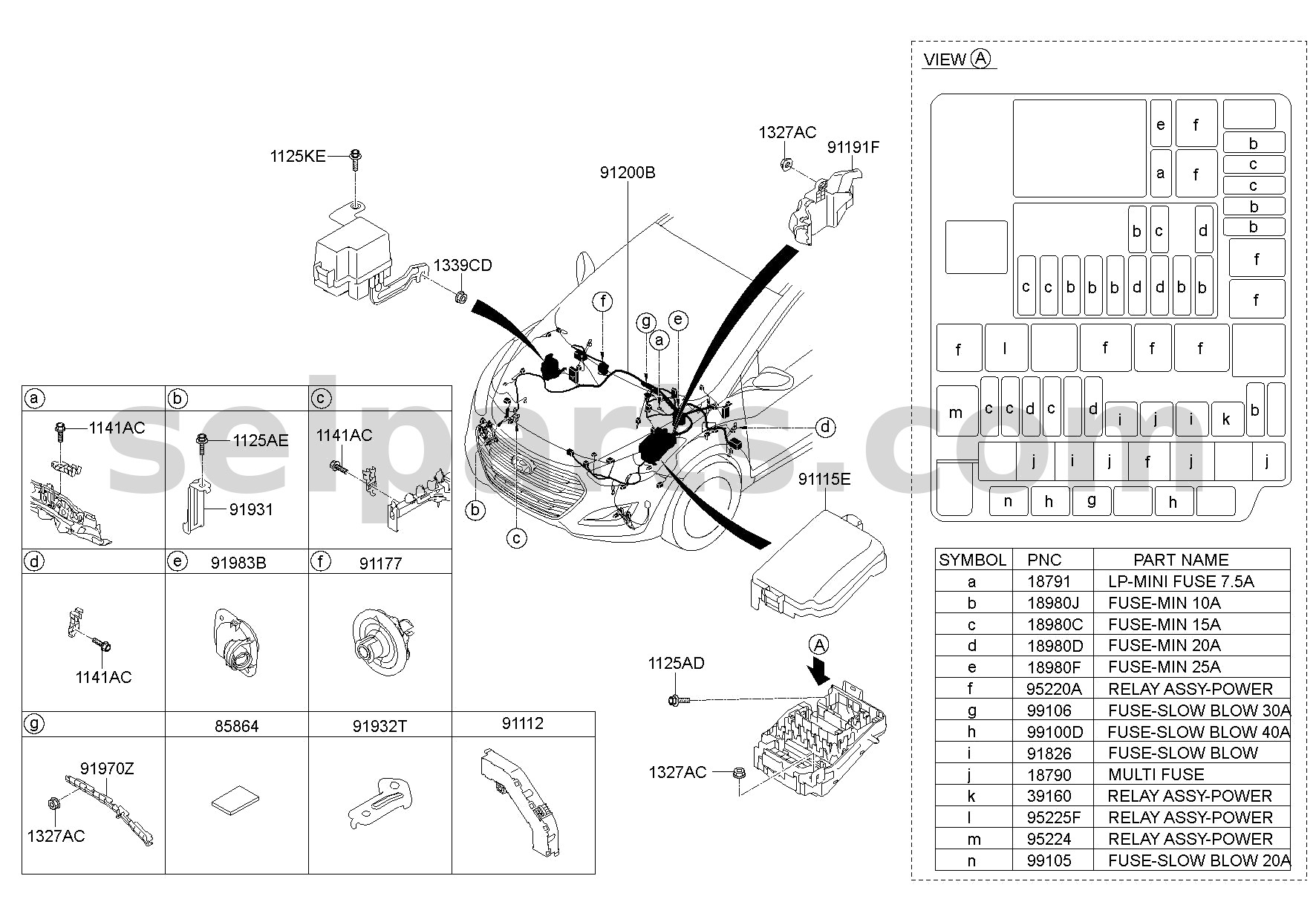 Genuine GROMMET-DASH for Kia Sportage #91981A9040