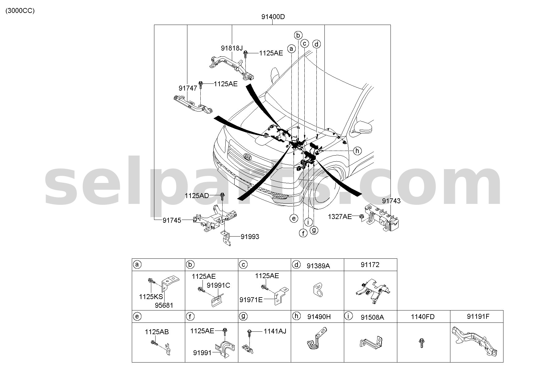 Genuine PROTECTOR - WIRING for Kia MOHAVE 16 (2016-2019) #919942J580