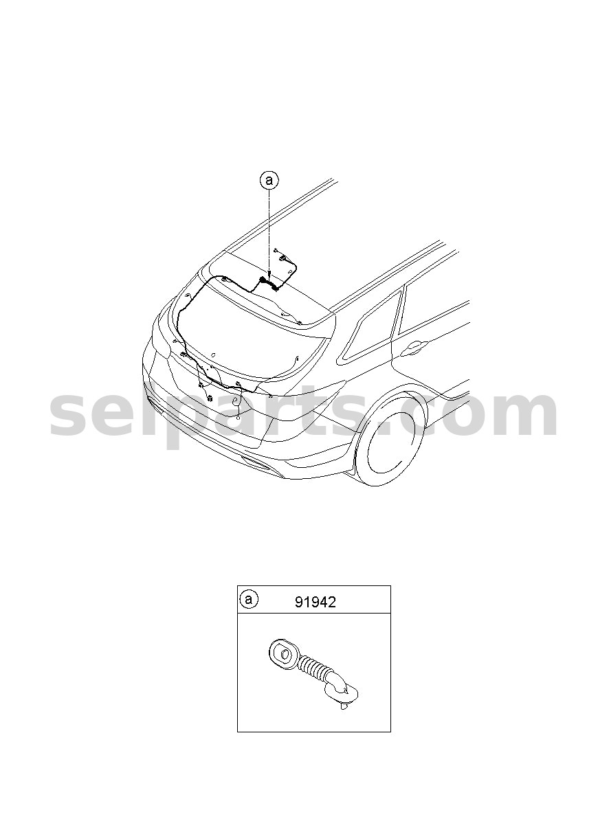 Genuine GROMMET - TAILGATE for Kia MOHAVE 16 (2016-2019) #919952J630