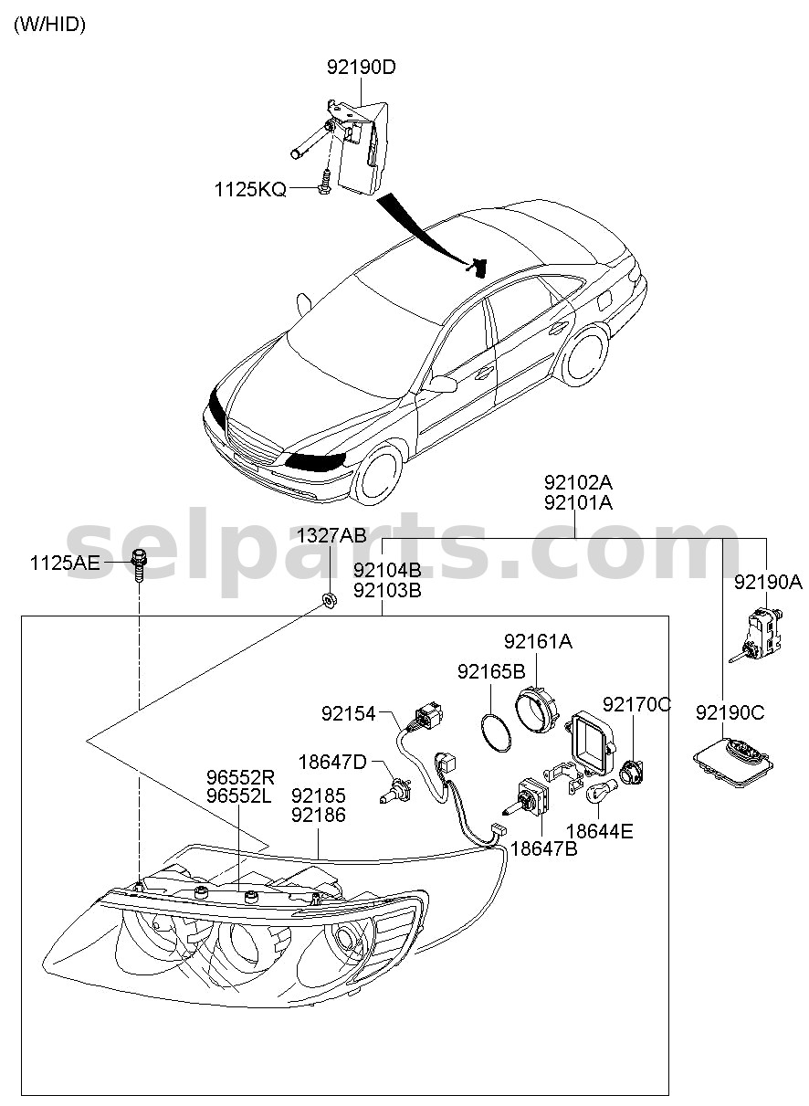 Genuine BALLAST ASSY - HEADLAMP for Kia MOHAVE 16 (2016-2019) #921903L100