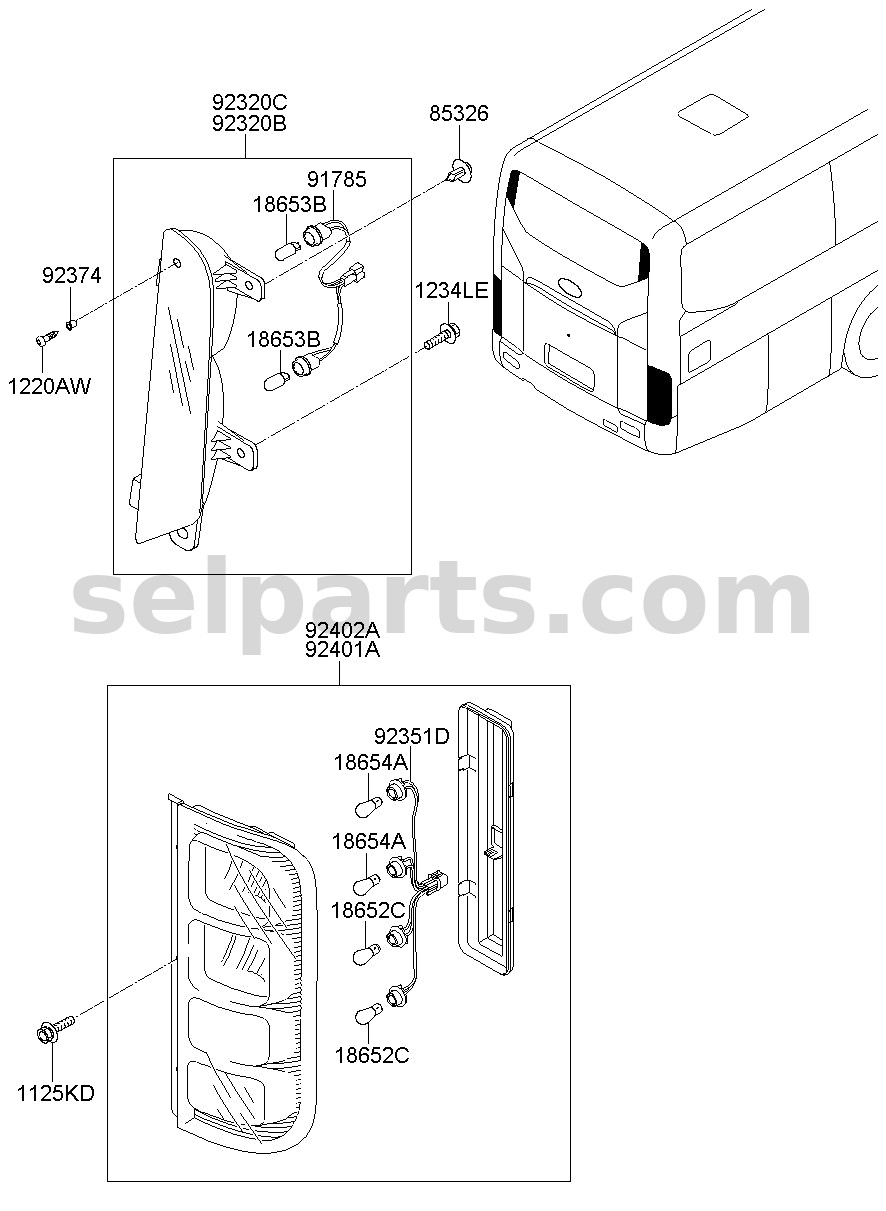 Genuine HOLDER & WIRING ASSY for Kia Sportage #925502G000