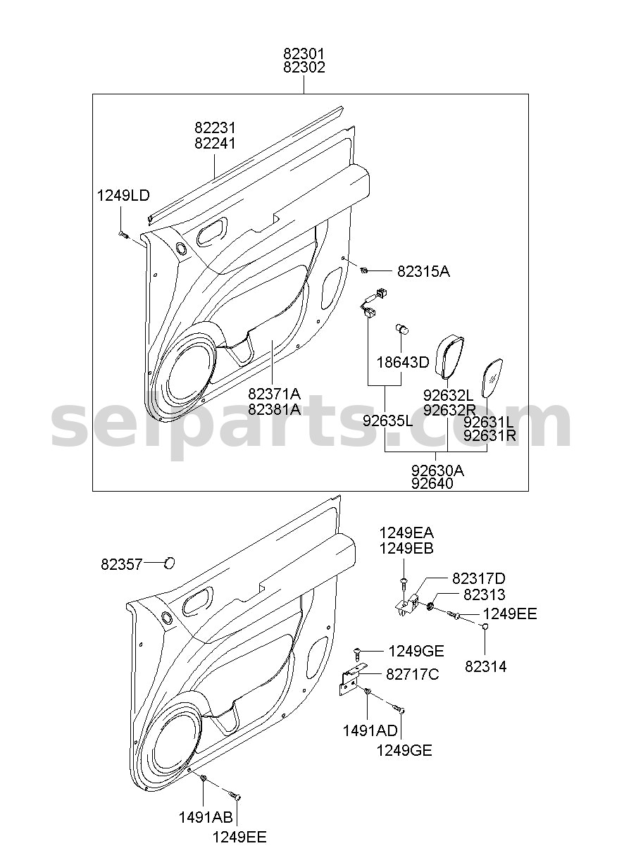 Genuine LENS-DOOR COURTESY LAMP,LH for Hyundai Sonata #92631C1000