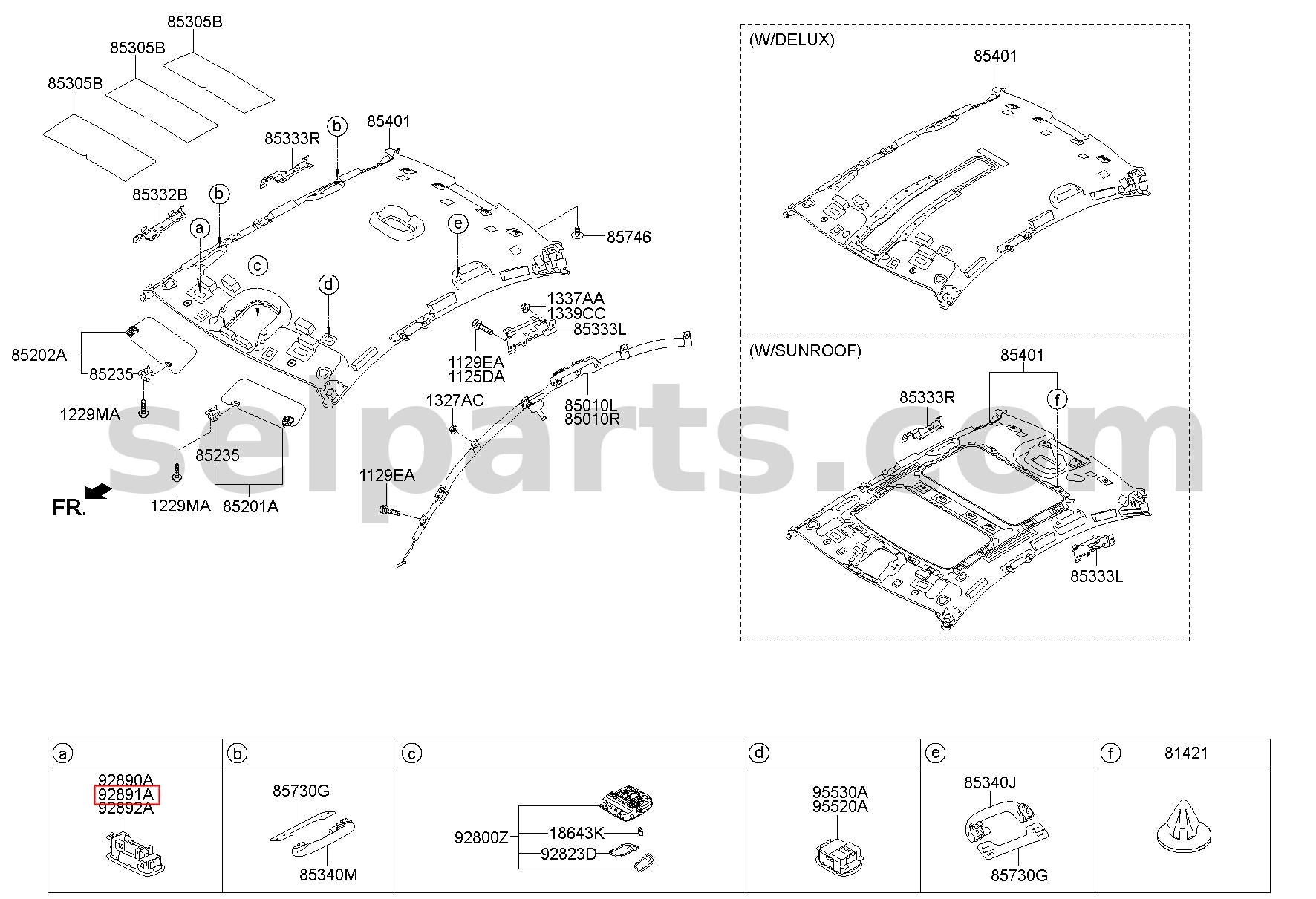 Genuine LAMP ASSY-VANITY,LH for Kia Sportage #928913S000WK