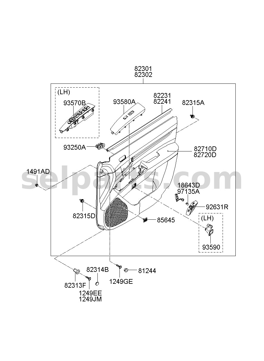Genuine SWITCH ASSY-IMS CONTROL for Hyundai Sonata #93250C1000