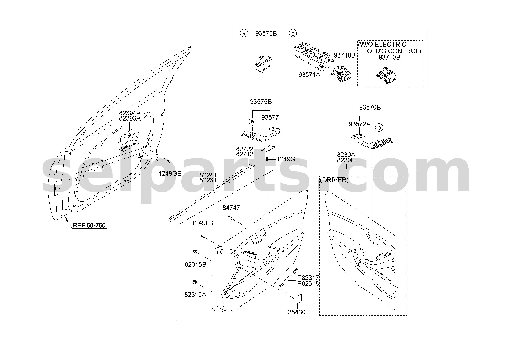 Genuine SWITCH ASSY-P/WDW ASSIST for Hyundai Sonata #93575C1010