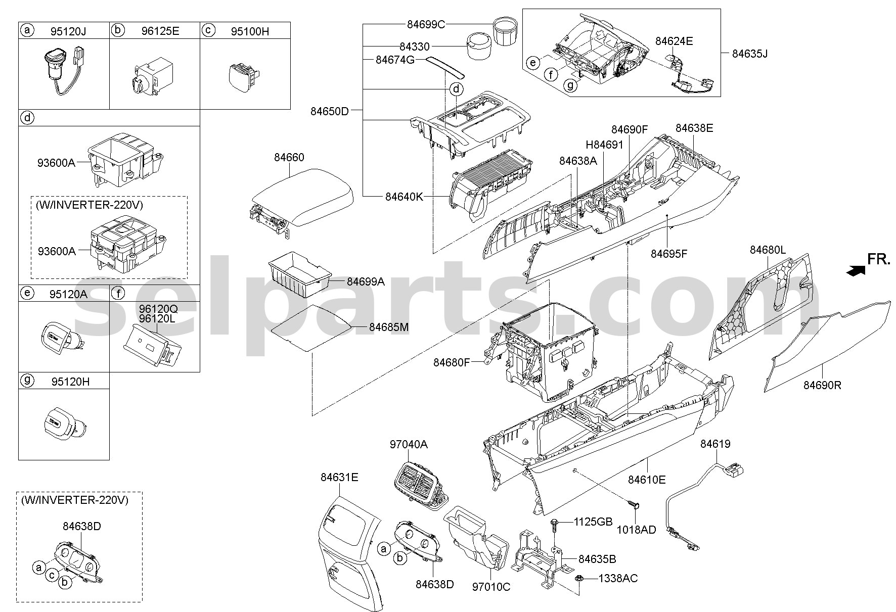 Genuine SOCKET ASSY-ACCESSORY for Kia Sportage #95120C5200