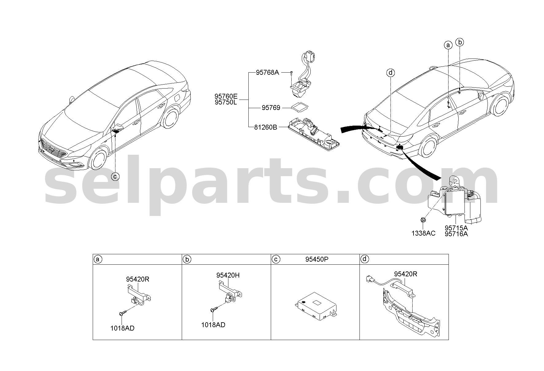 Genuine ANTENNA ASSY-SMARTKEY for Hyundai Sonata #95420C1000