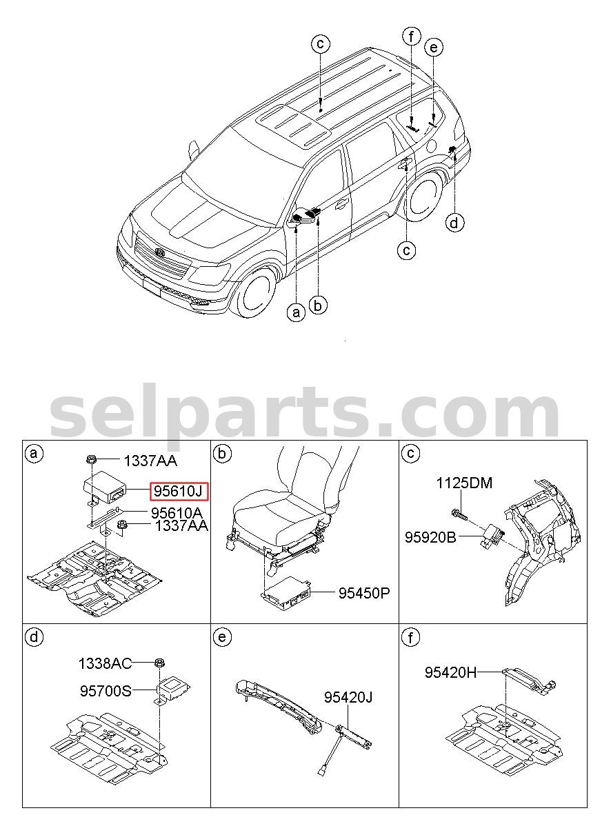Genuine UNIT ASSY - AIR SUSPENSION for Kia MOHAVE 16 (2016-2019) #956102J000
