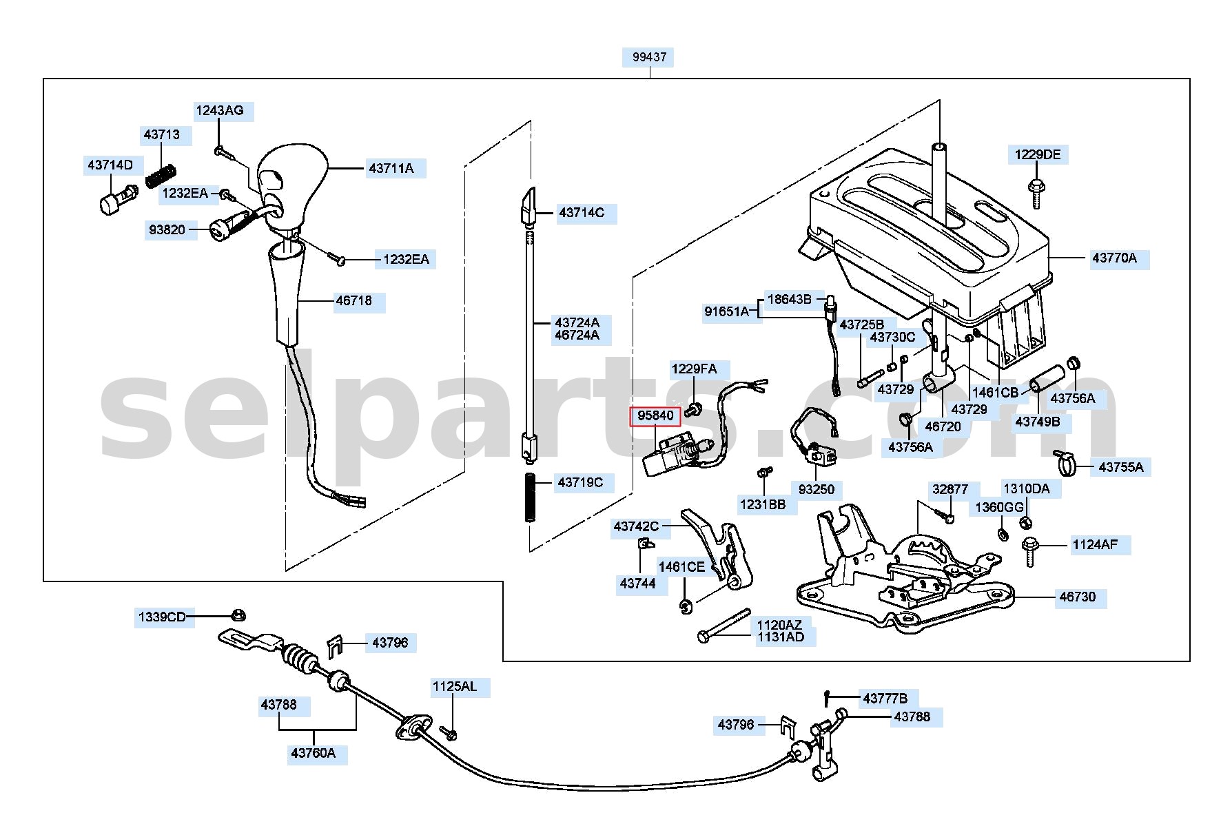Genuine SOLENOID ASSY-ATA for Hyundai Sonata #95840C1100