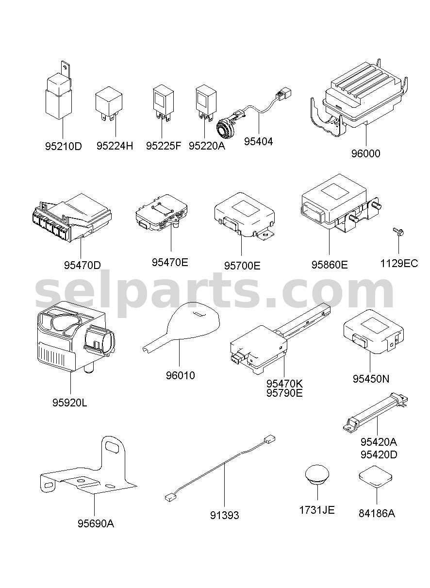 Genuine MODULE ASSY-REAR CURTAIN for Hyundai Sonata #95860C1000
