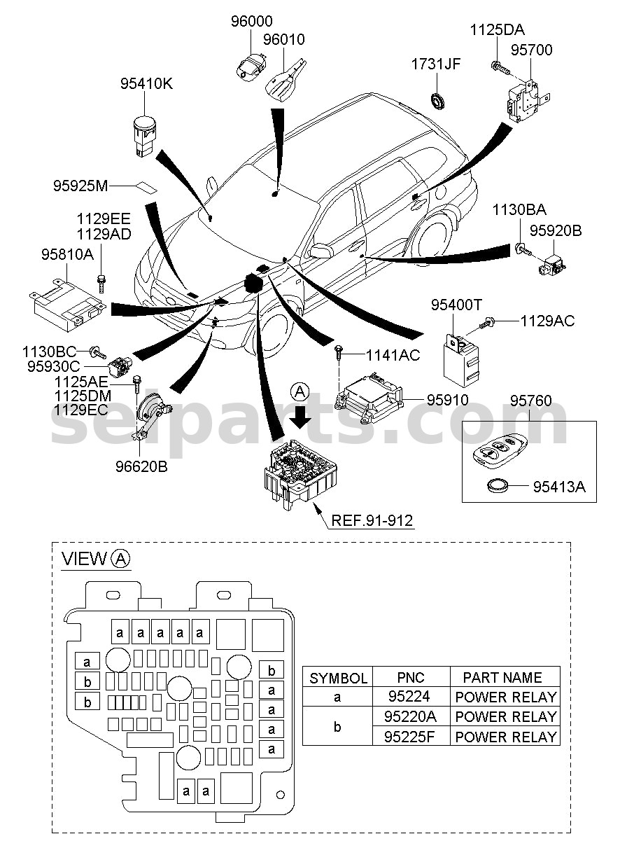 Genuine SENSOR ASSY - SIDE IMPACT for Kia MOHAVE 16 (2016-2019) #959202B000
