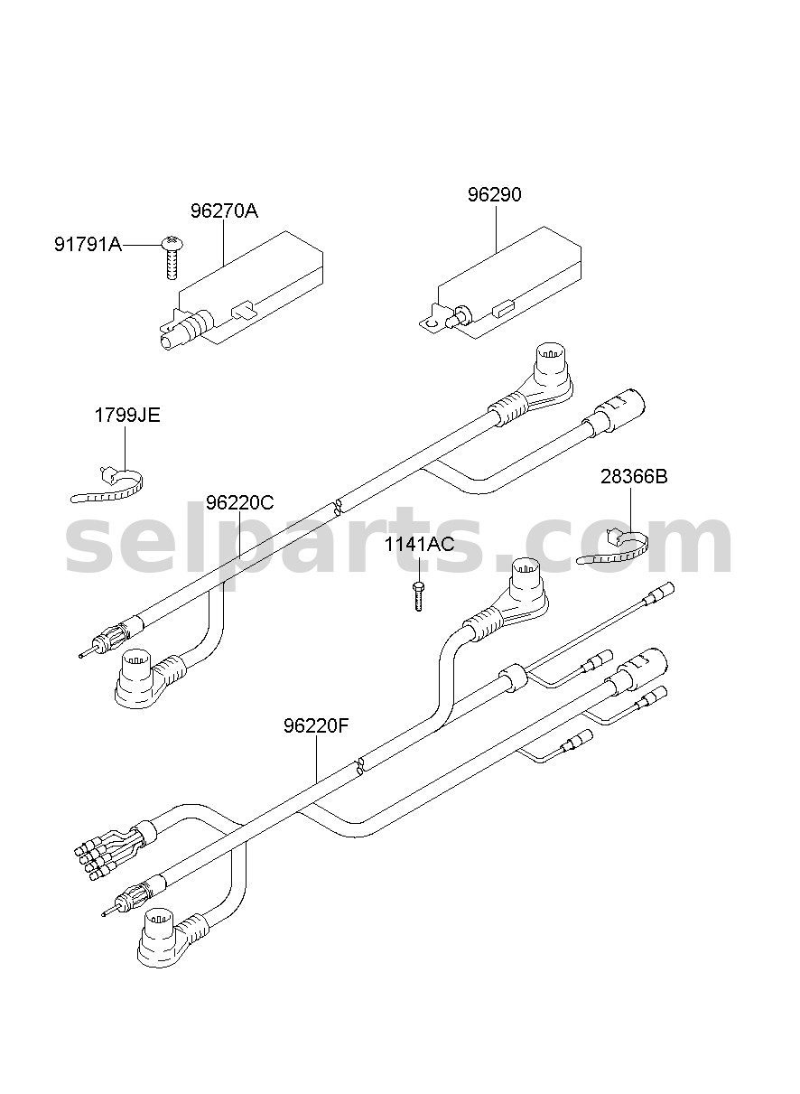 Genuine AMP ASSY-GLASS ANTENNA(RADIO) for Hyundai Sonata #96270C1000