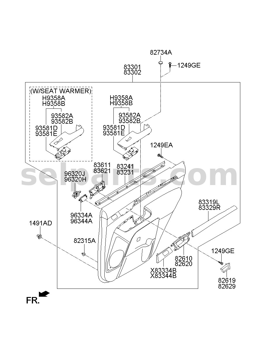 Genuine SPEAKER ASSY - REAR TWEETER, RH for Kia MOHAVE 16 (2016-2019) #963502J600