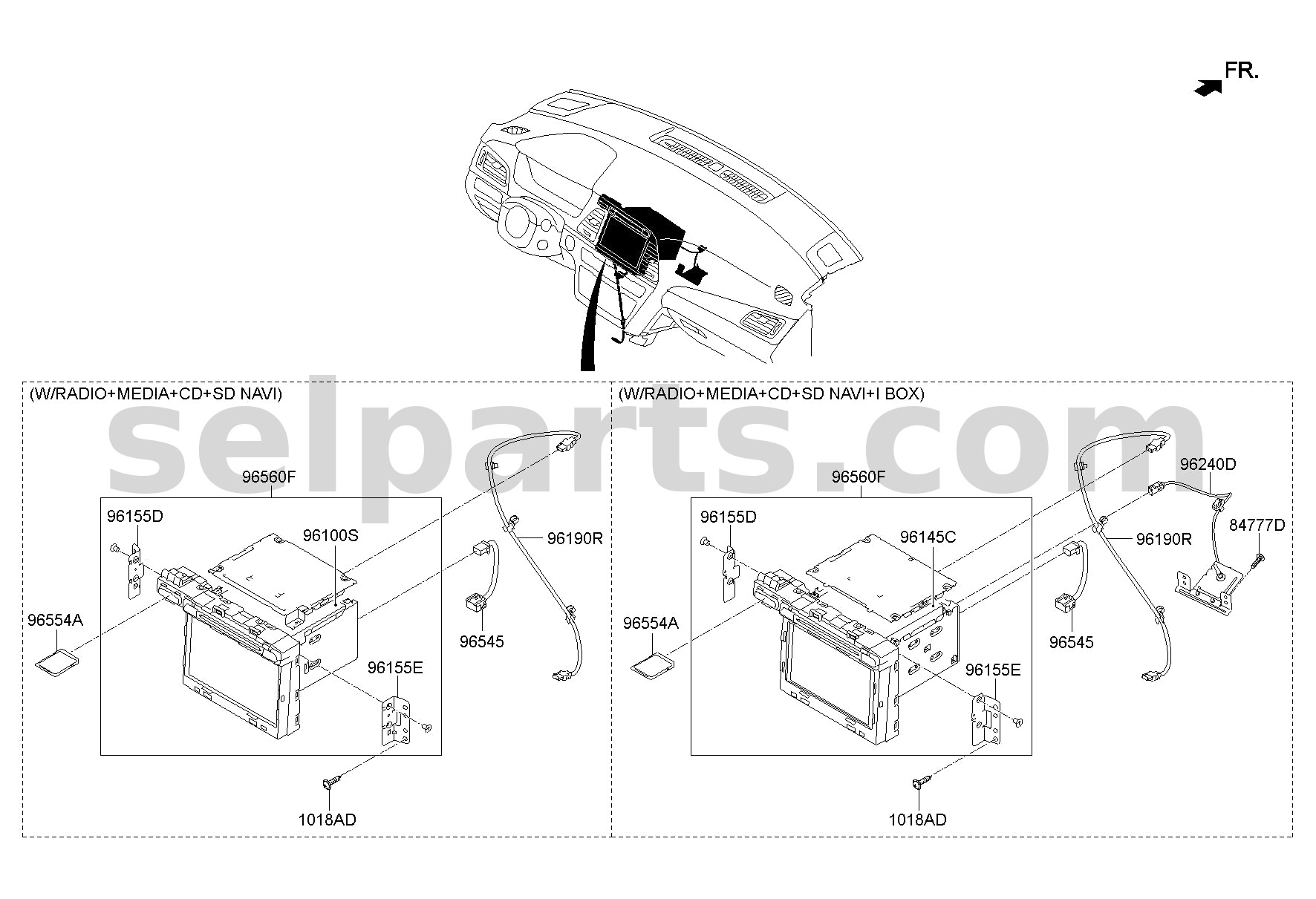 Genuine WIRING ASSY-KEYBOARD for Hyundai Sonata #96545C1000