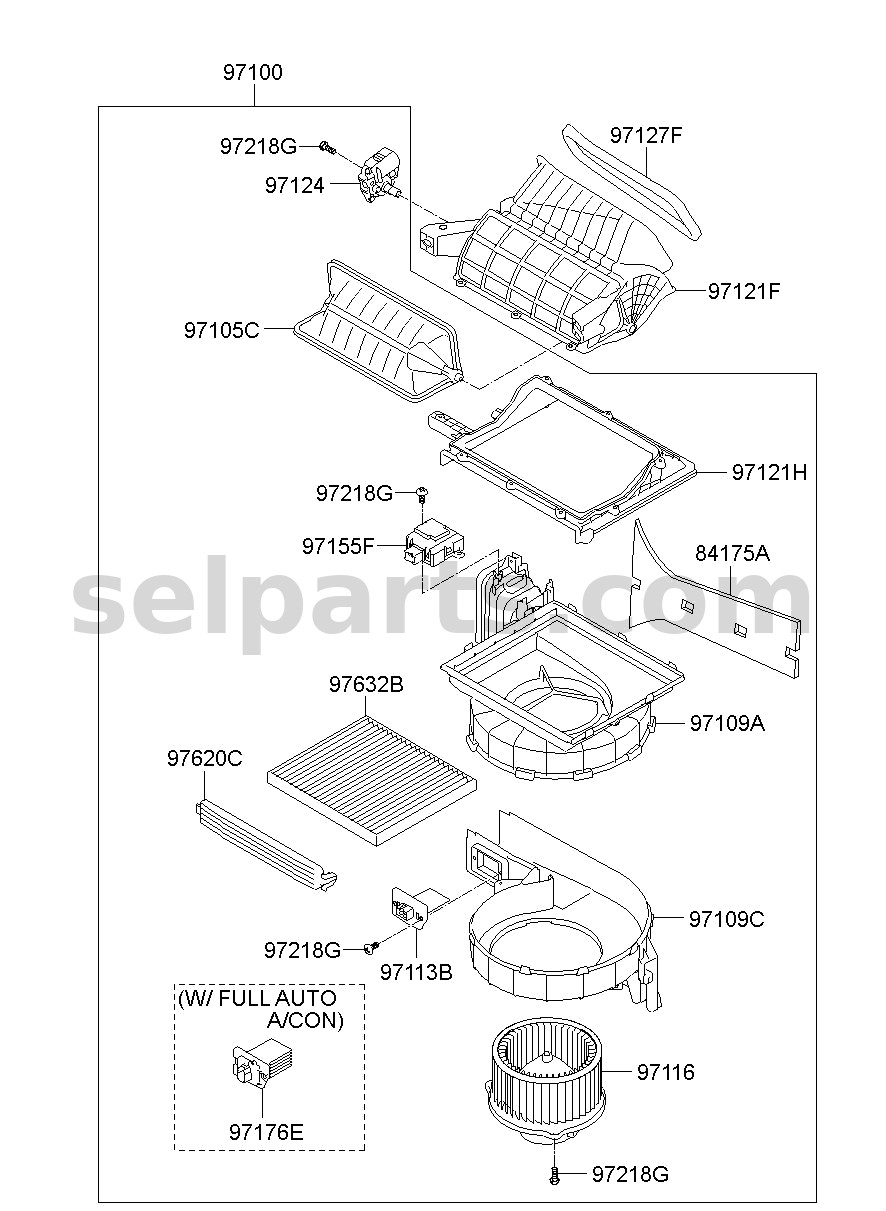 Genuine DOOR ASSY-INTAKE for Hyundai Sonata #971223S000