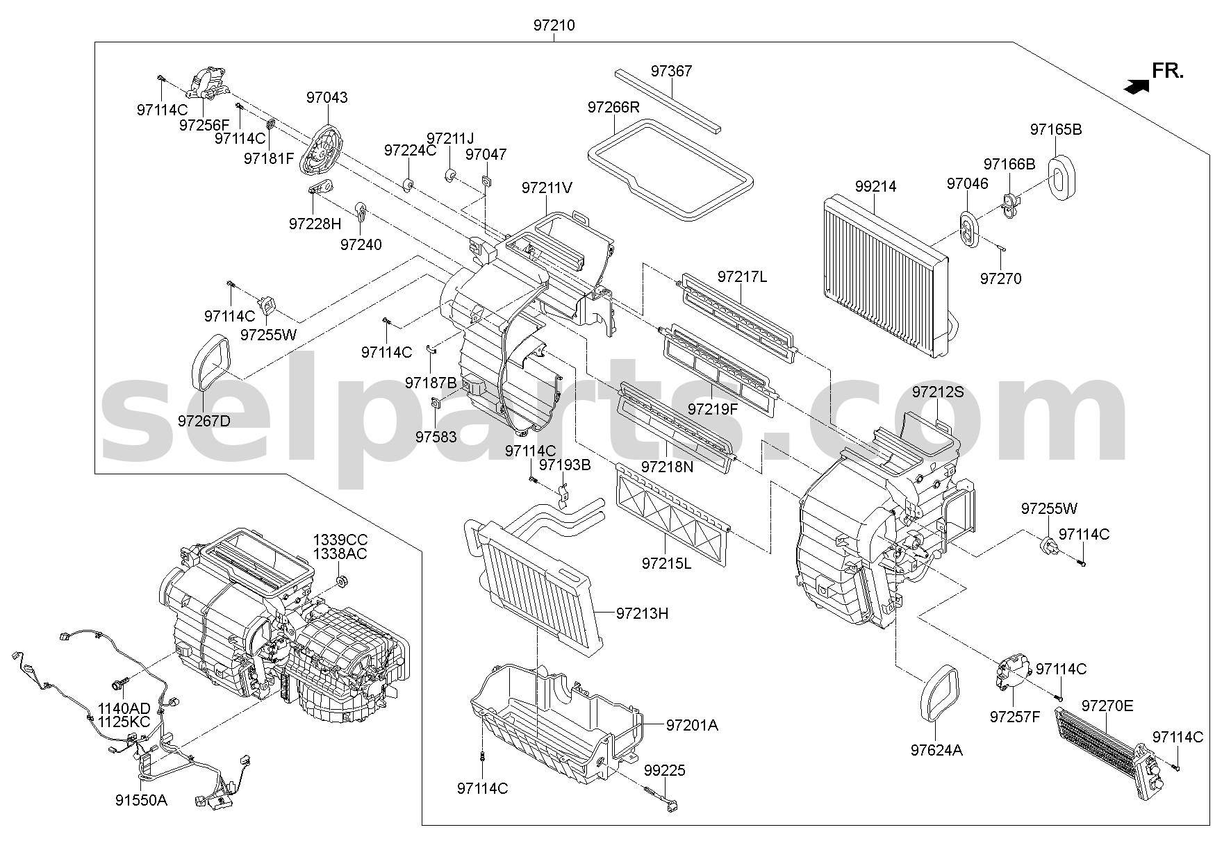 Genuine CASE-HEATER,LH for Kia Sportage #97134D3020
