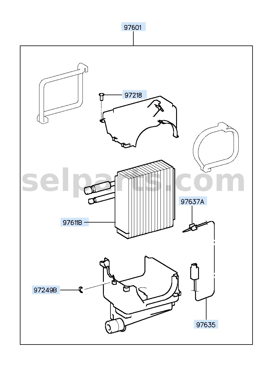 Genuine CORE & SEAL ASSY-EVAPORATOR for Hyundai Sonata #97139C1000