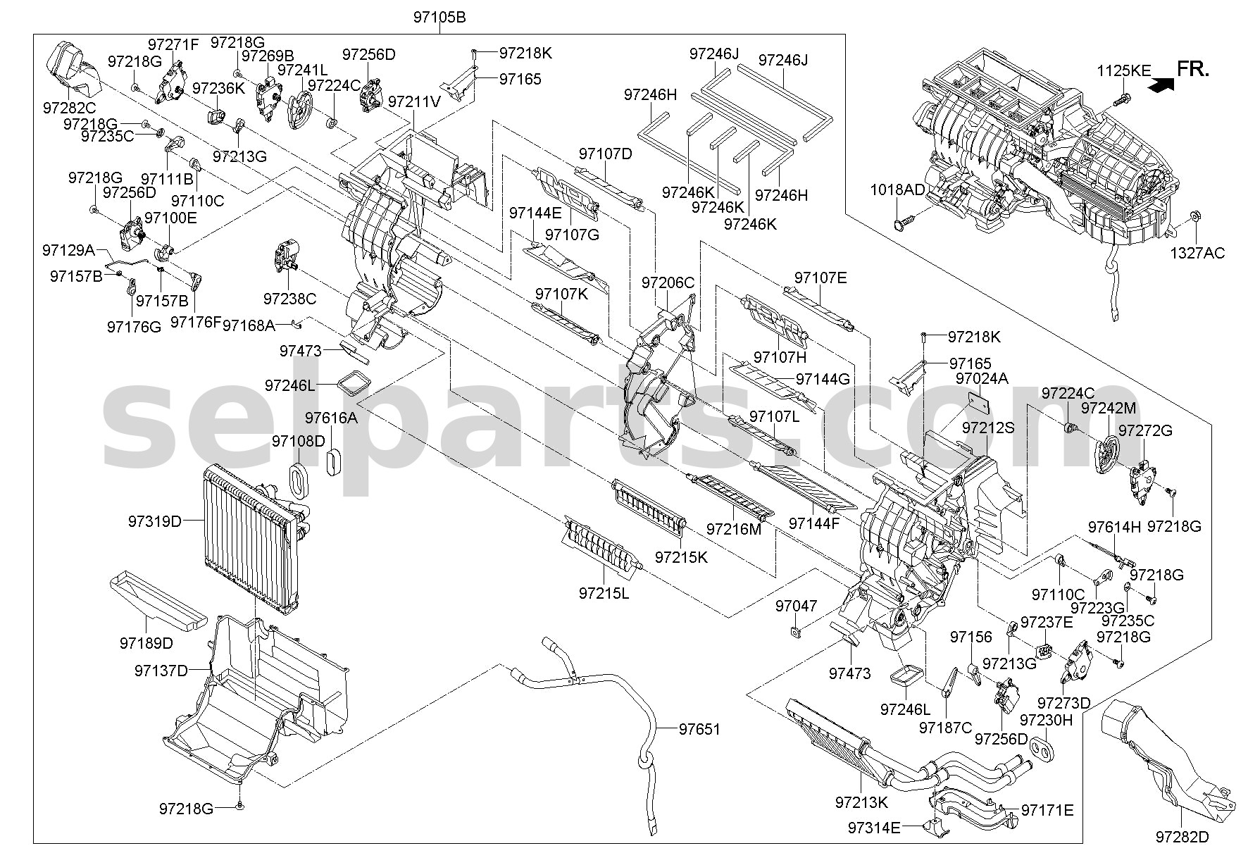 Genuine DOOR ASSY-FLOOR LEFT for Kia Sportage #97148D3000