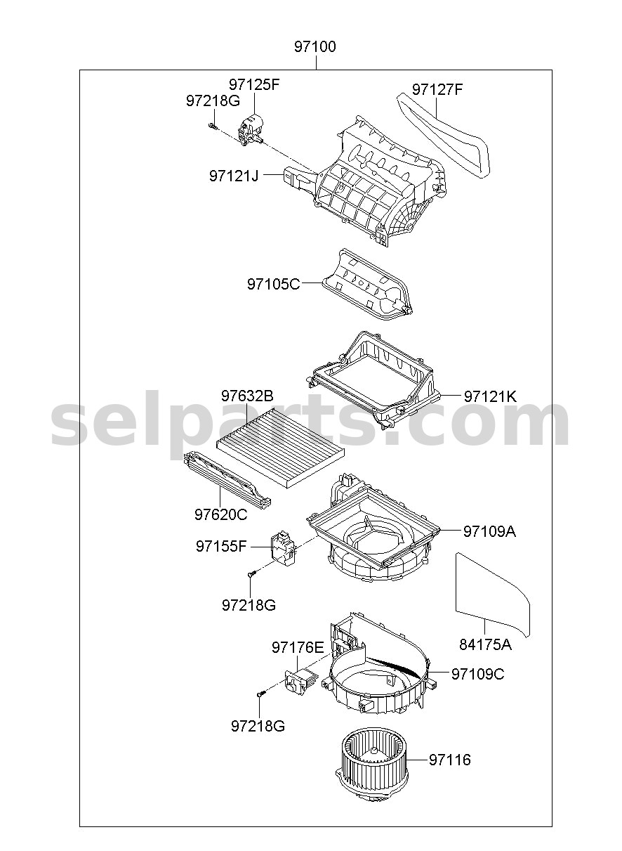 Genuine ACTUATOR-INTAKE for Hyundai Sonata #97162C1000