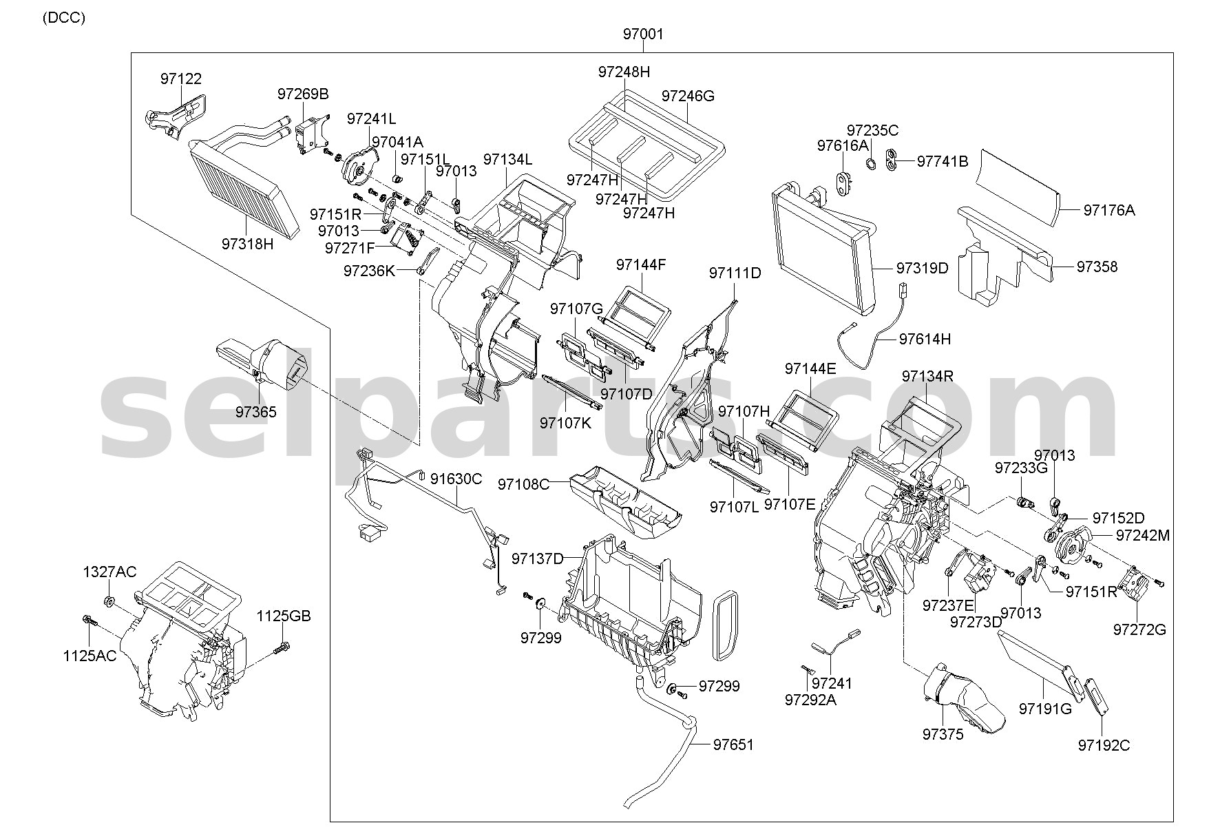 Genuine HEATER - PTC for Kia MOHAVE 16 (2016-2019) #971914D100