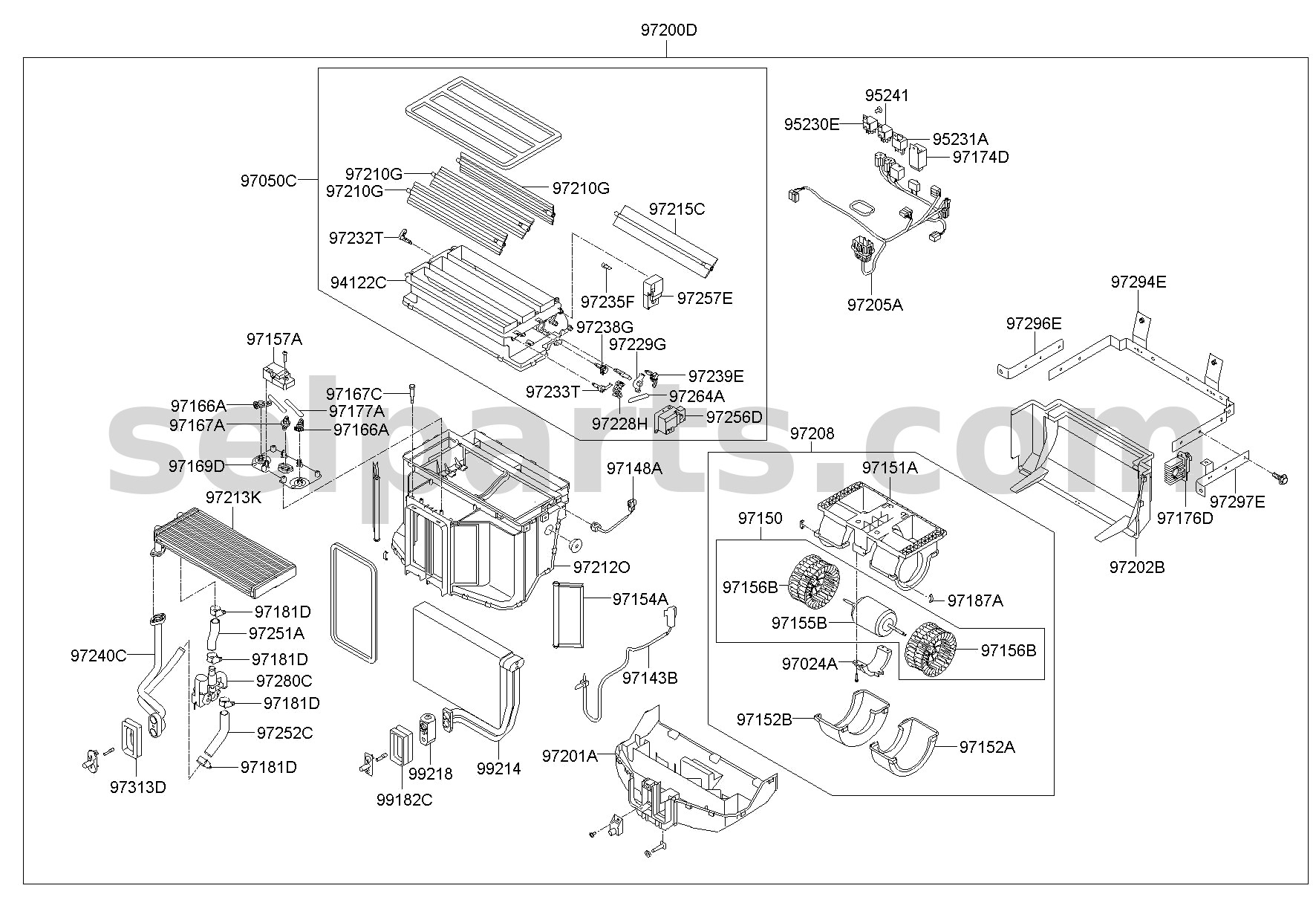 Genuine SEPARATOR-DUAL HTR(LEFT) for Kia Sportage #97206D3110