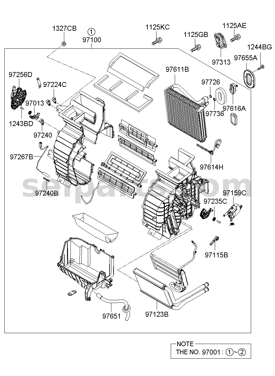 Genuine BLOWER UNIT for Hyundai Sonata #97207C1010